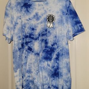 Black Matter Blue and White Tie-Dye Tee